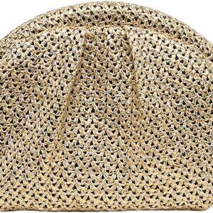 Women's Straw Woven Clutch Bag Beach Purse Summer Casual Holiday Accessory